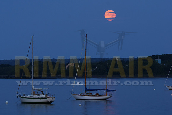 Blue Moon Over Stockton Harbor
