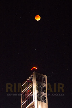 Supermoon Eclipse Over Penobscot Narrows Observatory