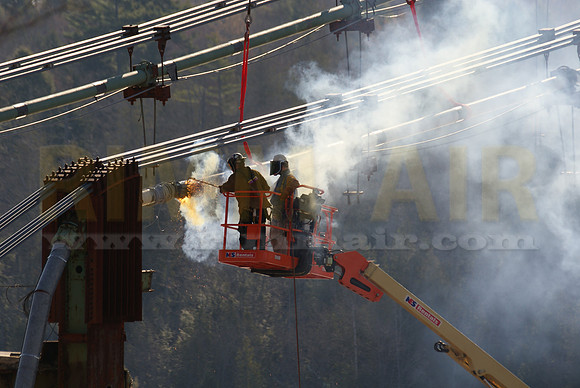 Cutting a Main Suspension Cable