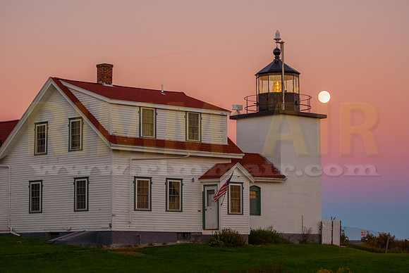 Maine Harvest Moonrise and Sunset