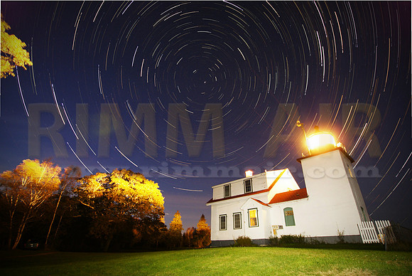 Startrails at Fort Point Lighthouse*