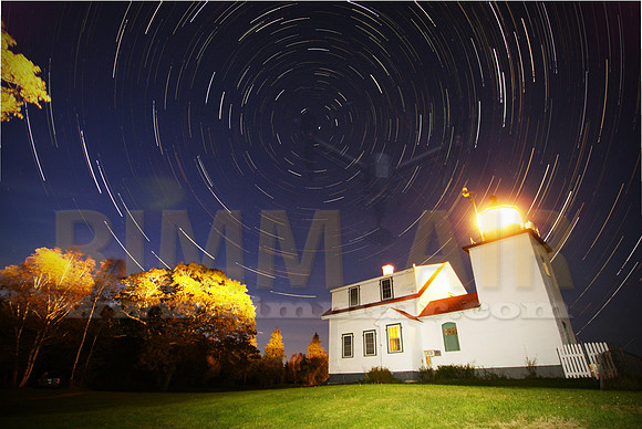 Startrails at Fort Point Lighthouse*